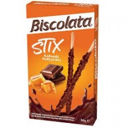 biscolata stix karamel parçacıklı 36g